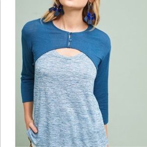 Anthropologie Akemi + Kin Striped Layered Tank and Shrug